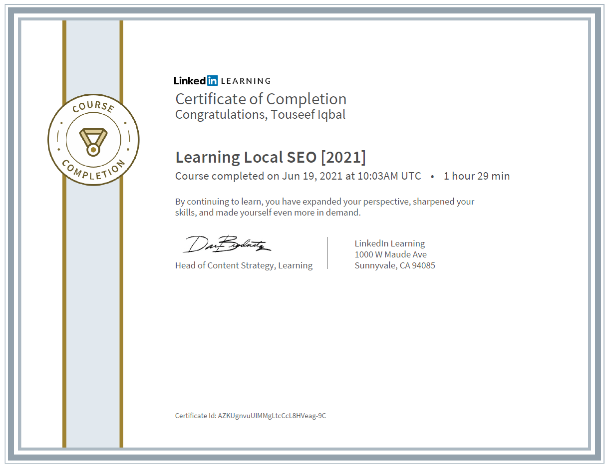 Learning Local SEO